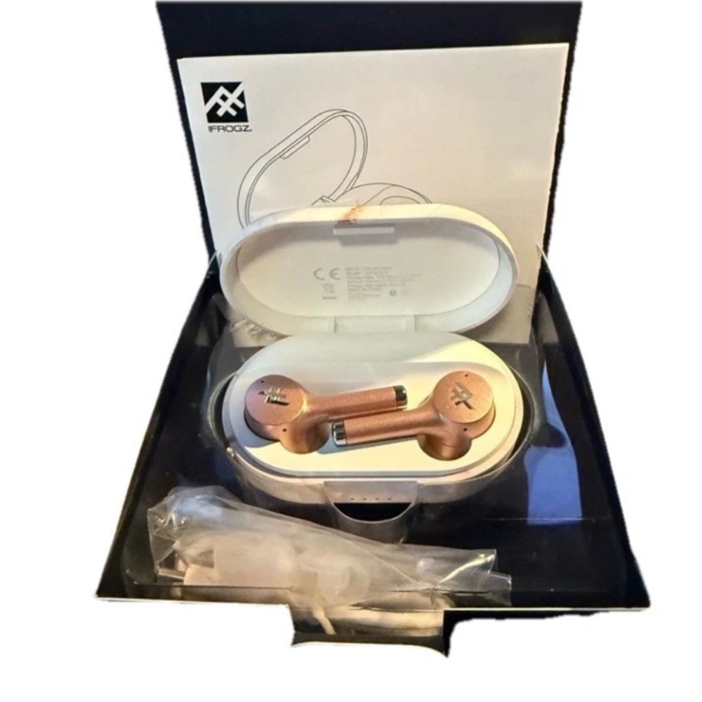 IFrogz Airtime Premier Truly Wireless Earbuds Rose Gold/Marble Case New In Box